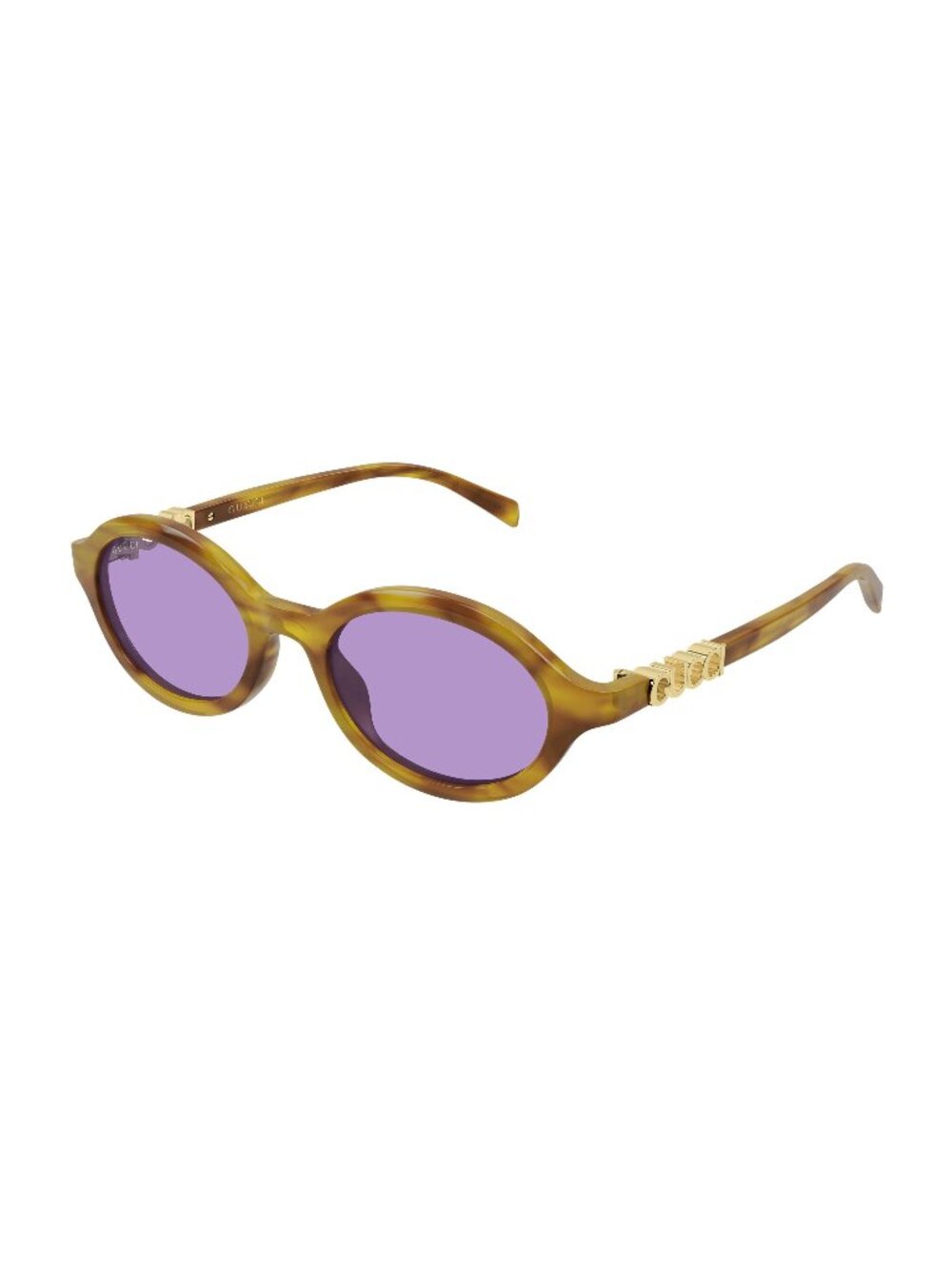 New Gucci Women's Sunglasses Havana Purple Lens Acetate Frame GG2153S 004 51